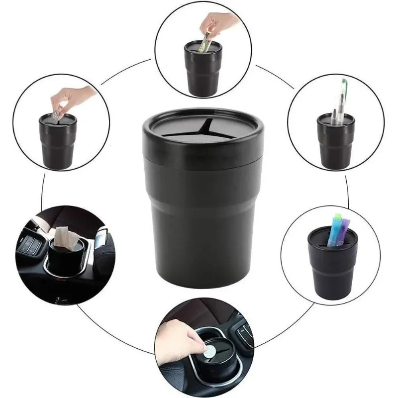 2 adet kapaklı, mini boyutlu,  - Waterproof Car Trash Can With Lid incelemesi ve fiyatı