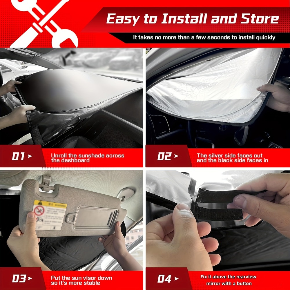 Araba Ön Cam Güneşliği, Katlan - Car Sunshade Windshield Umbrella Foldable incelemesi ve fiyatı