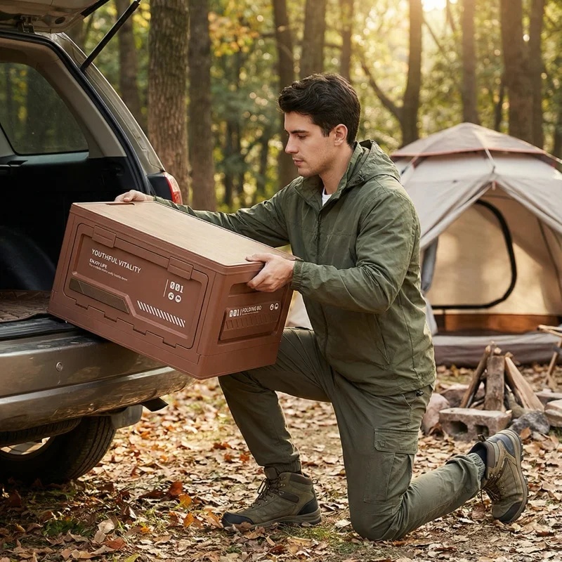Ahşap Kapaklı, Katlanabilir, D - Car Trunk Organizer Foldable Storage Box incelemesi ve fiyatı