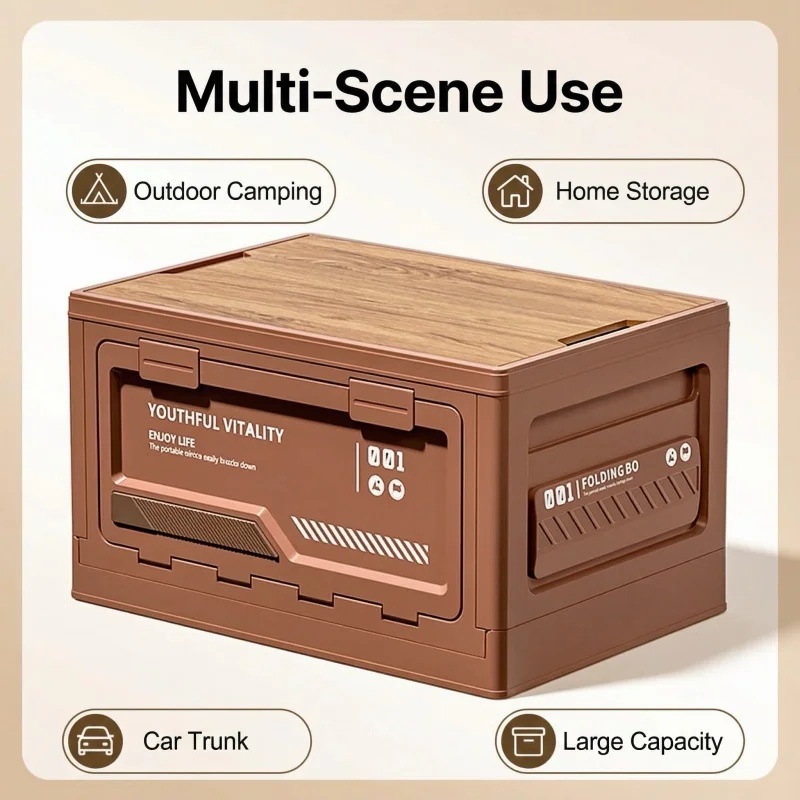 Ahşap Kapaklı, Katlanabilir, D - Car Trunk Organizer Foldable Storage Box incelemesi ve fiyatı