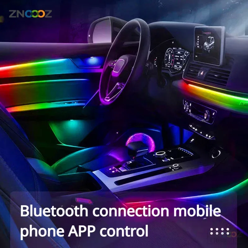 18IN1 Neon araba iç ortam ışık - Led Ambient Interior Car Lights App Control incelemesi ve fiyatı