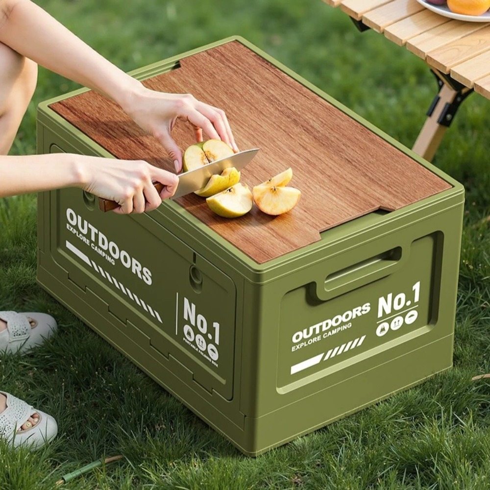 Ahşap Kapaklı Katlanabilir Kam - Car Trunk Organizer Foldable Storage Box incelemesi ve fiyatı