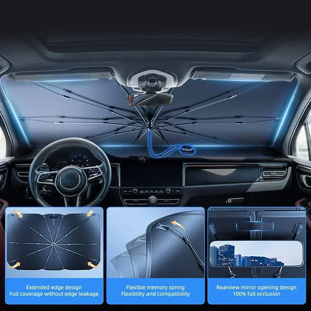 1 adet Katlanabilir Araba Ön C - Car Sunshade Windshield Umbrella Foldable incelemesi ve fiyatı